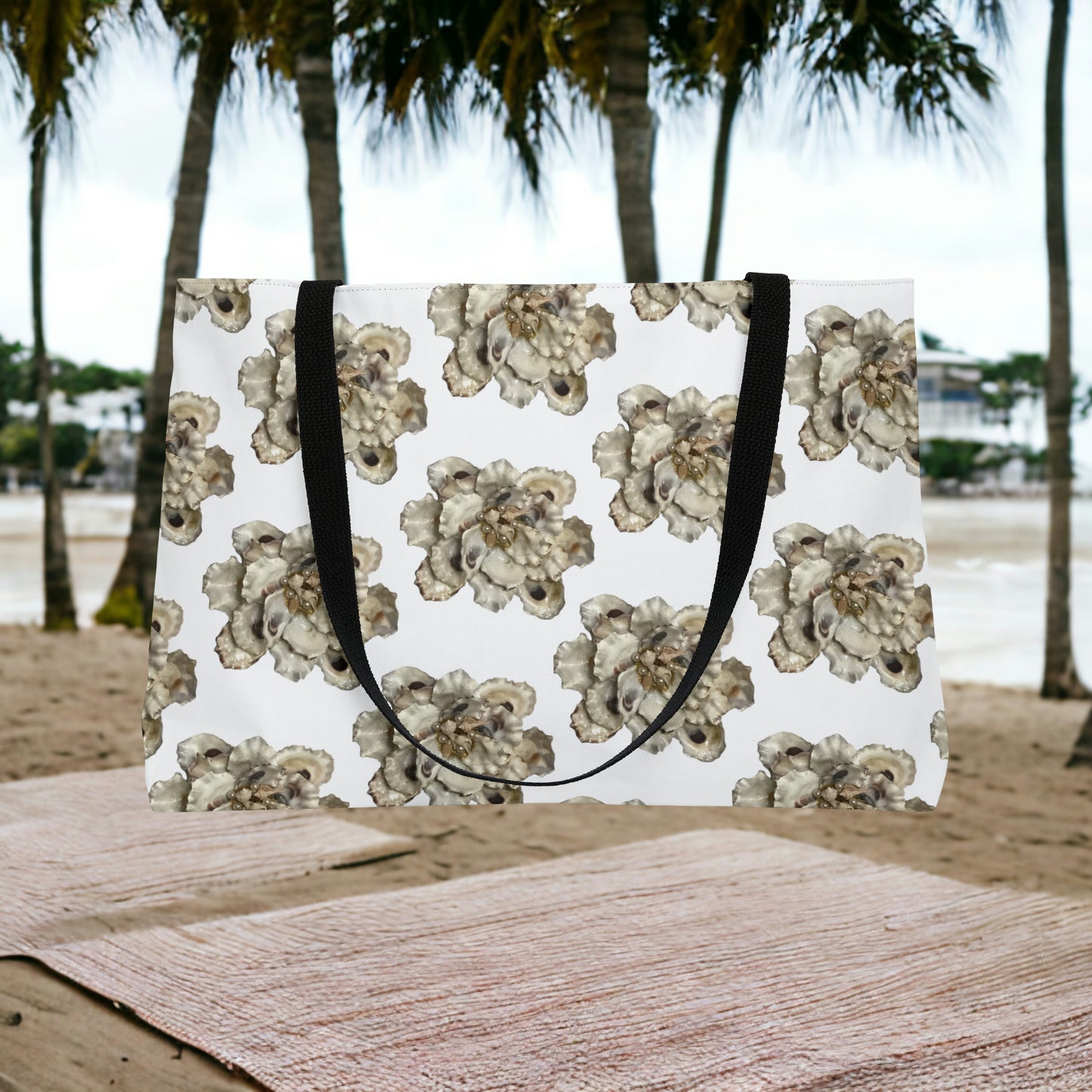 Extra Roomy Coastal Living Oyster Shell Decor Bag: Infuse Your Style with Beach Bliss