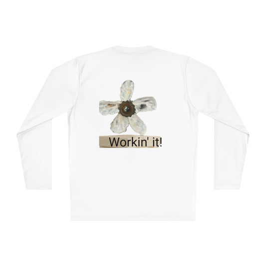 Unisex Long Sleeve Tee Shirt Oyster Shell Flower, gym shirt, mom shirt, team shirt, group shirt, friend gift, workout shirt, art shirt