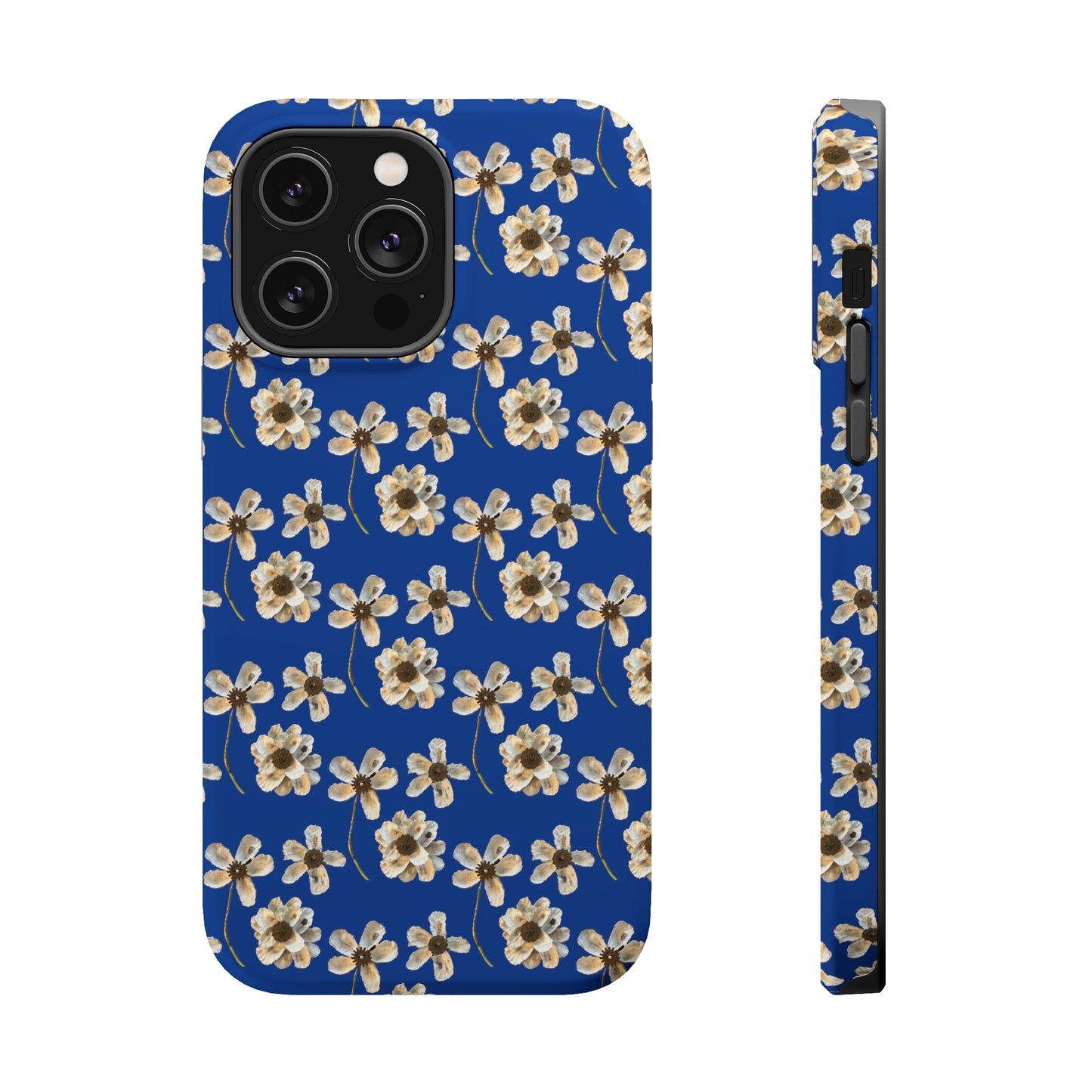 Custom iPhone MagSafe Tough Cases - Whimsy Oyster Petals Blue