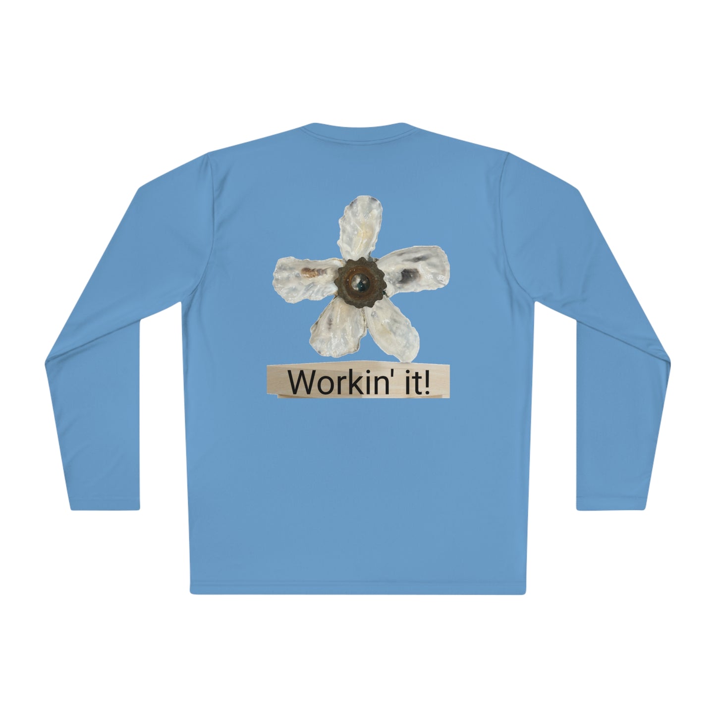 Unisex Long Sleeve Tee Shirt Oyster Shell Flower, gym shirt, mom shirt, team shirt, group shirt, friend gift, workout shirt, art shirt