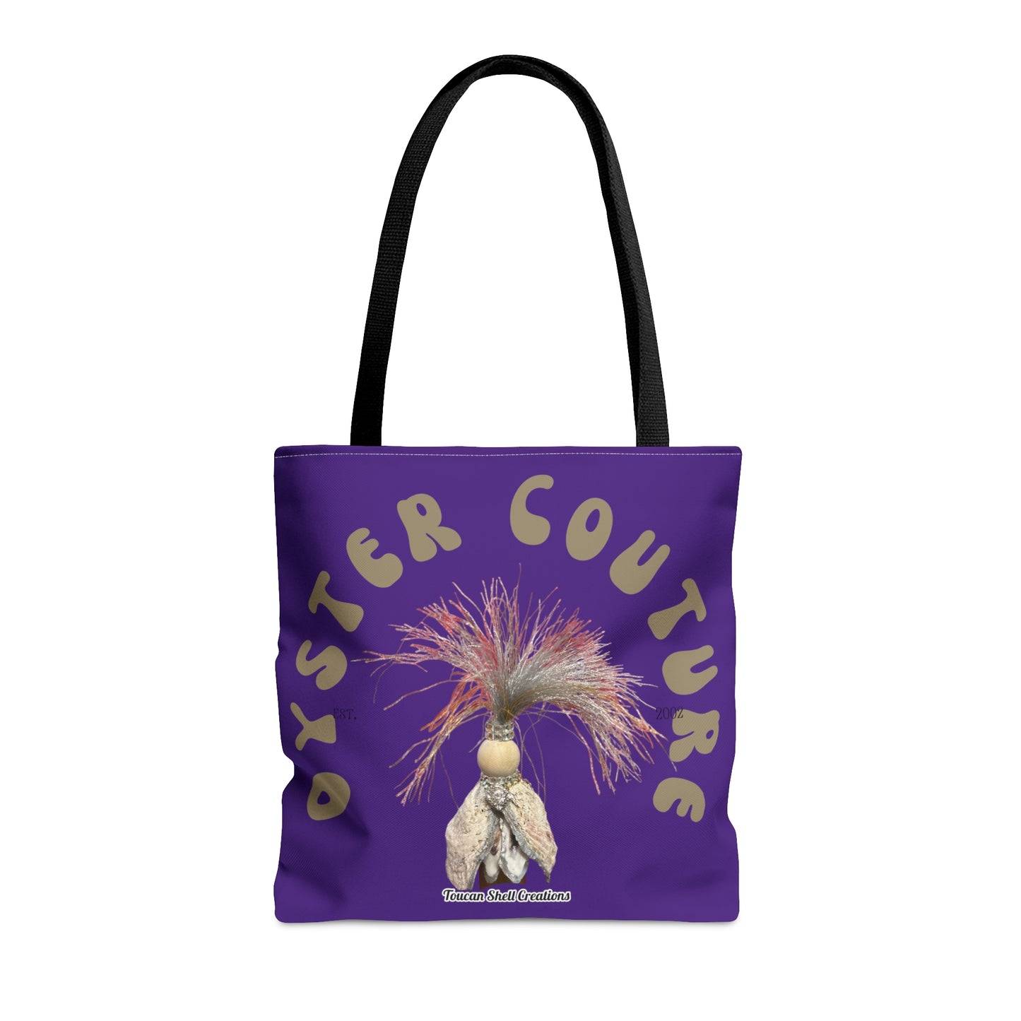 Tote Bag Quirky Oyster Shell Queen Character for fun friend groups, Halloween bride, Halloween guests, bridesmaids