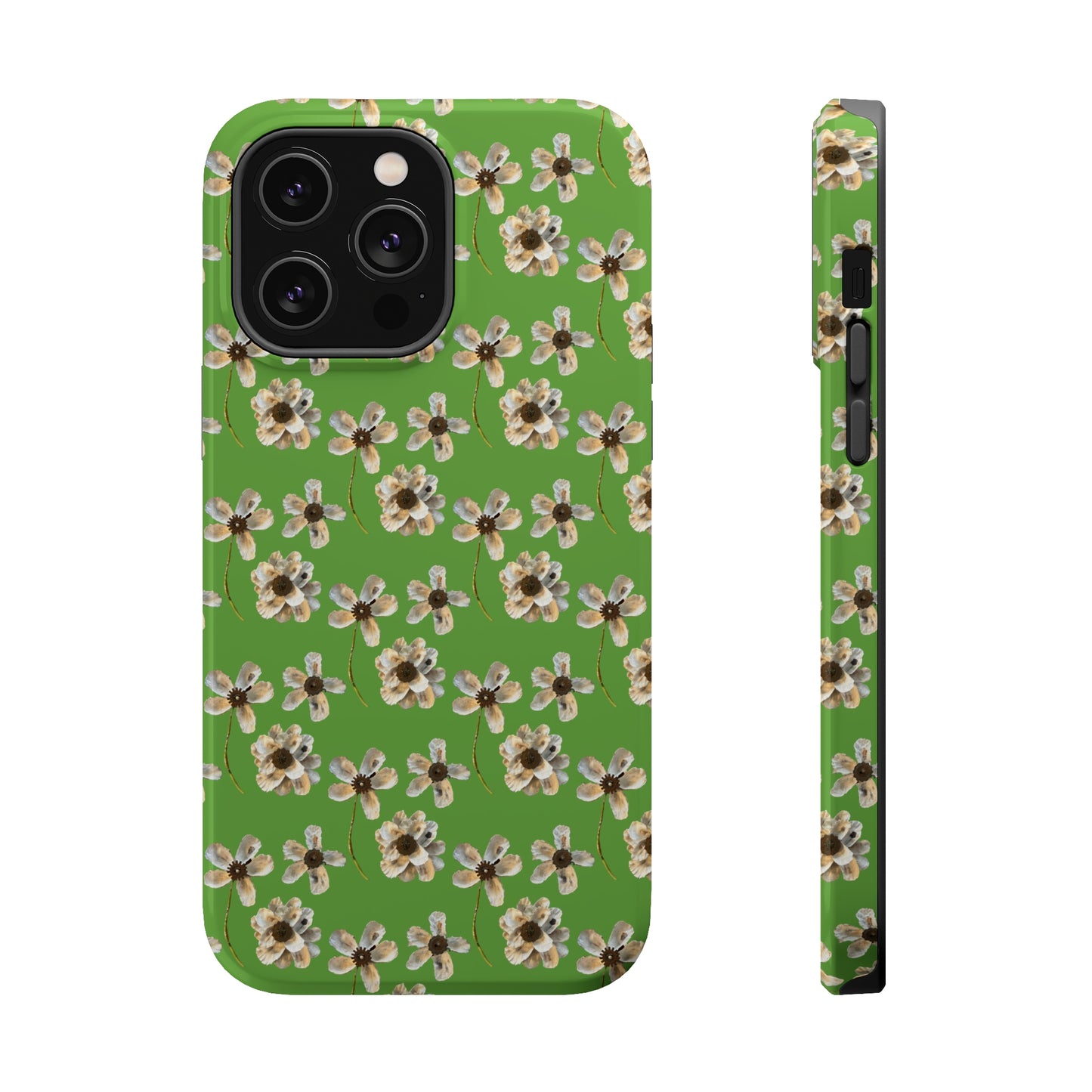 Custom iPhone MagSafe Tough Cases - Whimsy Oyster Petals Green