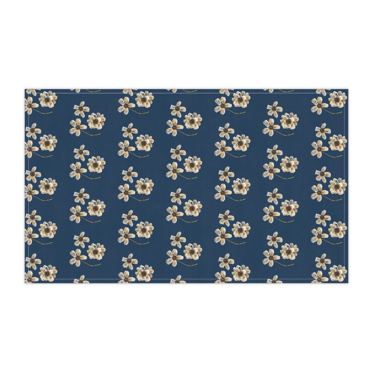 Tea Towel Oyster Shell Flowers Design Great for Fun Fall "Table Scapes, Oyster Roasts, Hostess gifts Choose Cotton or Polyester