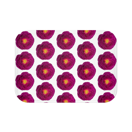 Magenta Rose Art Mix Bath Mat - Bright Roses for many styles bold colors of red, pink, gold, yellow