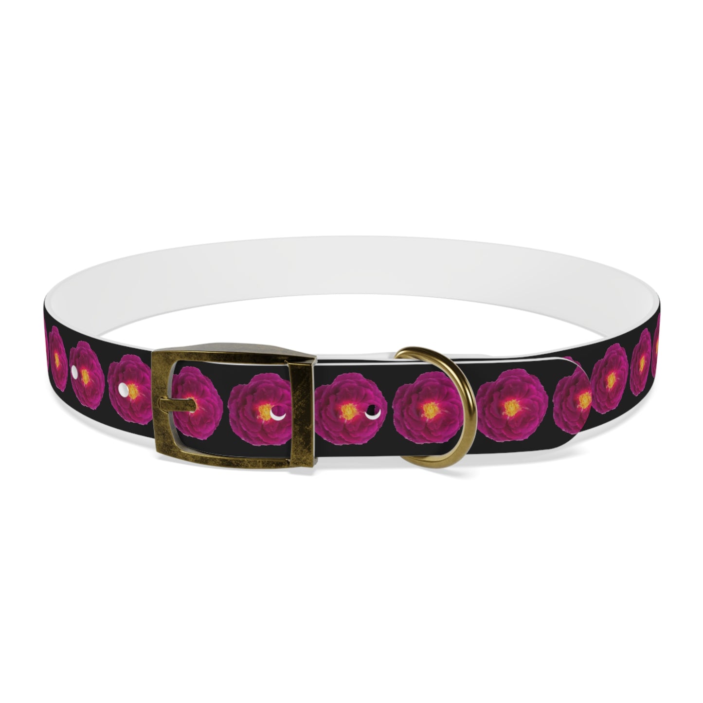 No Plain Collars for Posh Puppy! Trendy Magenta Rose Shows off Your Fashionably Chic Pup