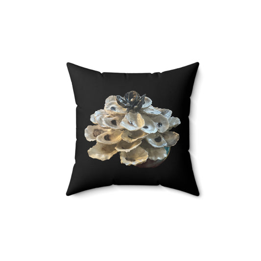 Black and White Oyster Shells floral ONE sided design, mom gift, housewarming gift, beach pillows, Christmas pillows, holiday decor