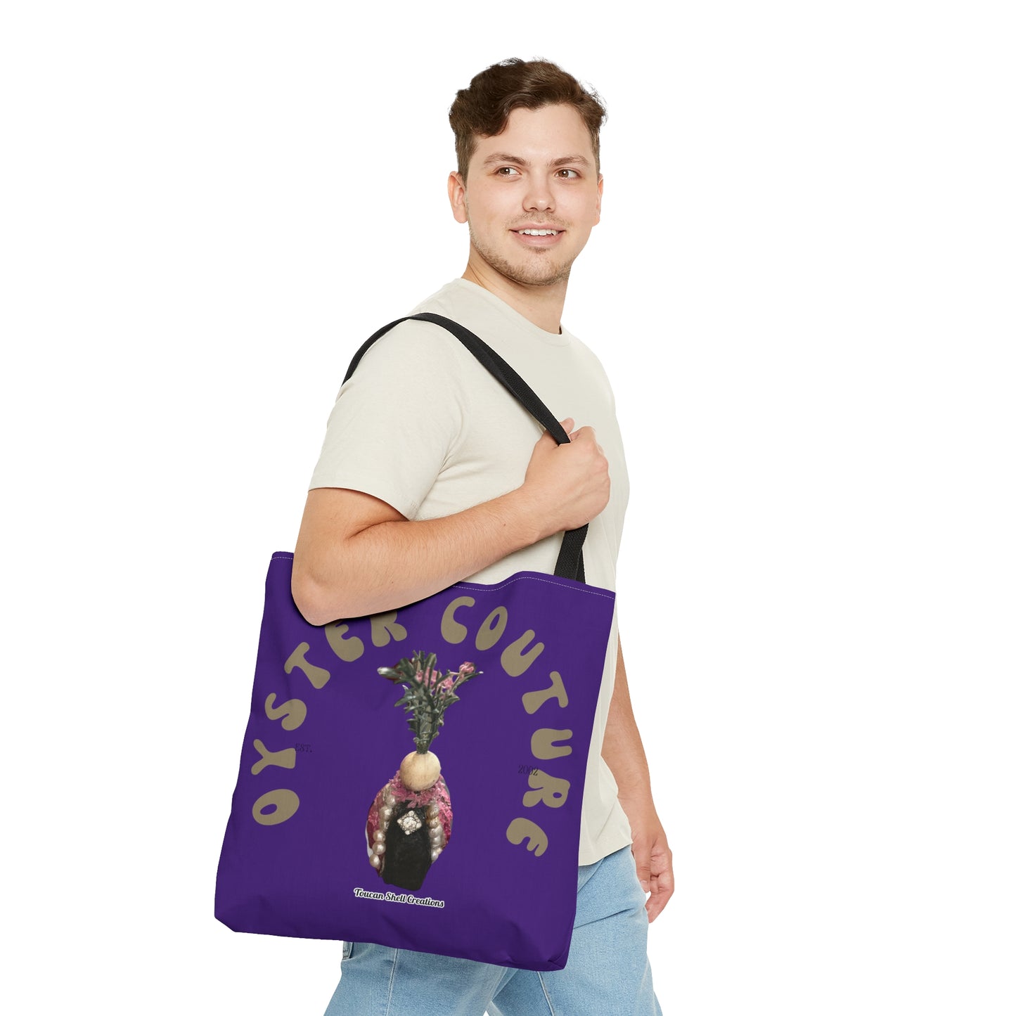 Royal Purple Island Queen Tote Bag For Fun Girl Groups, Fall Parties, Oyster Roasts, Re-usable gift bags, Carry all Tote, Isn't She Fun?