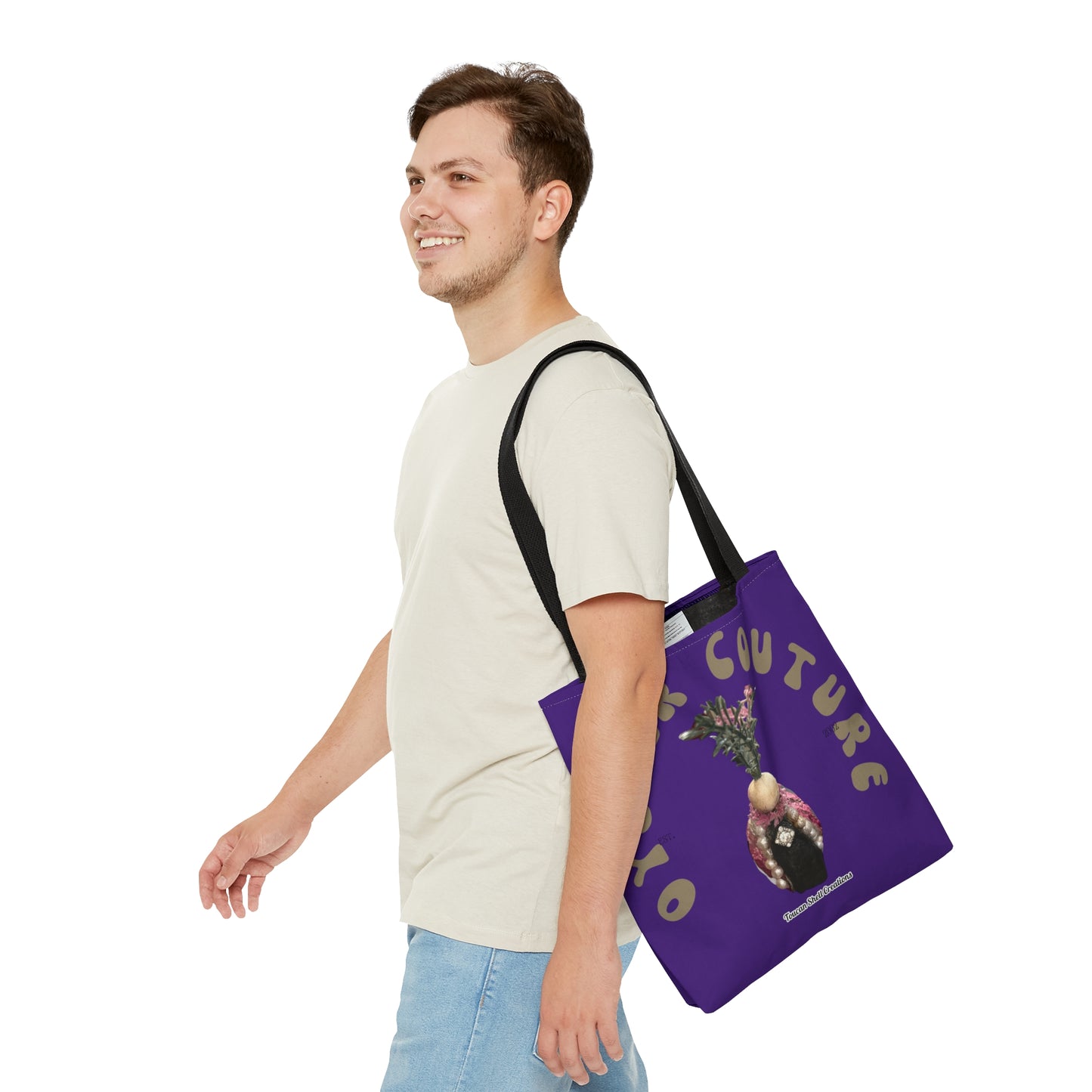 Royal Purple Island Queen Tote Bag For Fun Girl Groups, Fall Parties, Oyster Roasts, Re-usable gift bags, Carry all Tote, Isn't She Fun?