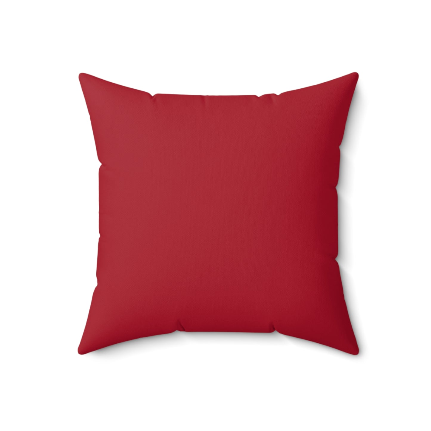 Lux Red Square Pillow one-sided Oyster Shell White and Gold Floral Motif