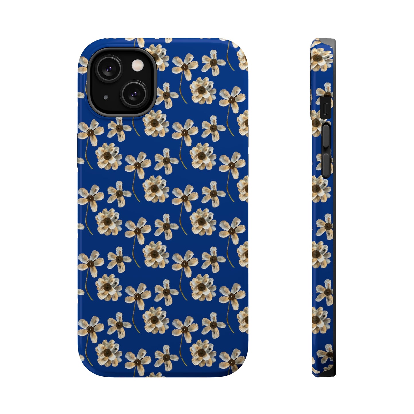 Custom iPhone MagSafe Tough Cases - Whimsy Oyster Petals Blue