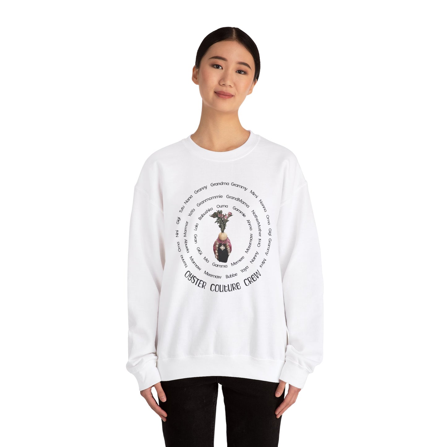 Unisex Heavy Blend™ Crewneck Sweatshirt Grandmas go by many names, find your Gramma name around Oyster Couture Diva