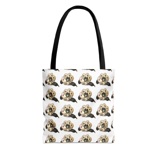 Tote Bag in 3 sizes! Girl groups, Wedding parties, Church groups, Club gifts, Shopping, Beach - Gold and white heart with pearls