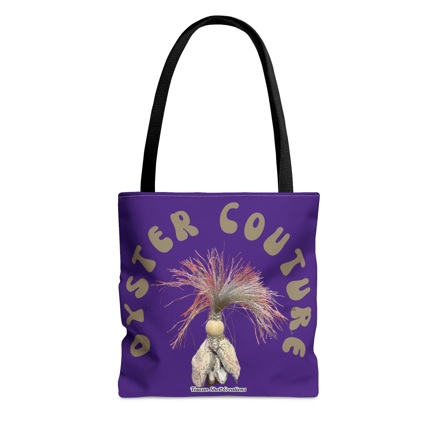 Tote Bag Quirky Oyster Shell Queen Character for fun friend groups, Halloween bride, Halloween guests, bridesmaids