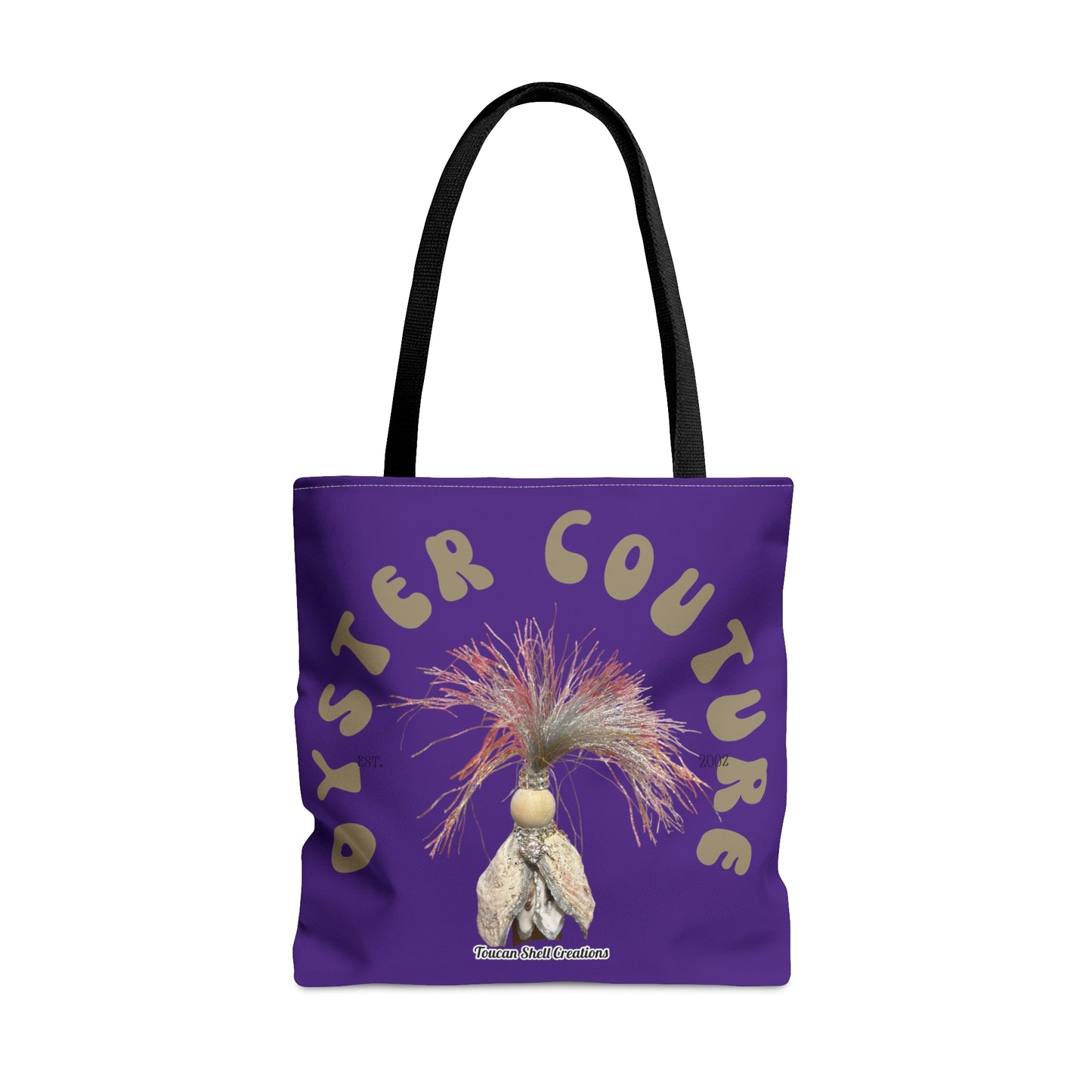 Tote Bag Quirky Oyster Shell Queen Character for fun friend groups, Halloween bride, Halloween guests, bridesmaids