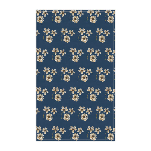 Tea Towel Oyster Shell Flowers Design Great for Fun Fall "Table Scapes, Oyster Roasts, Hostess gifts Choose Cotton or Polyester