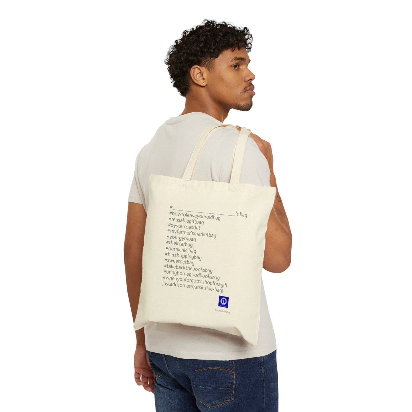 Reusable Cotton Canvas Tote Bag: Is THIS GlamMom or Modern Grandmother? Coastal Characters Art Oyster Shell Prints are Collectible