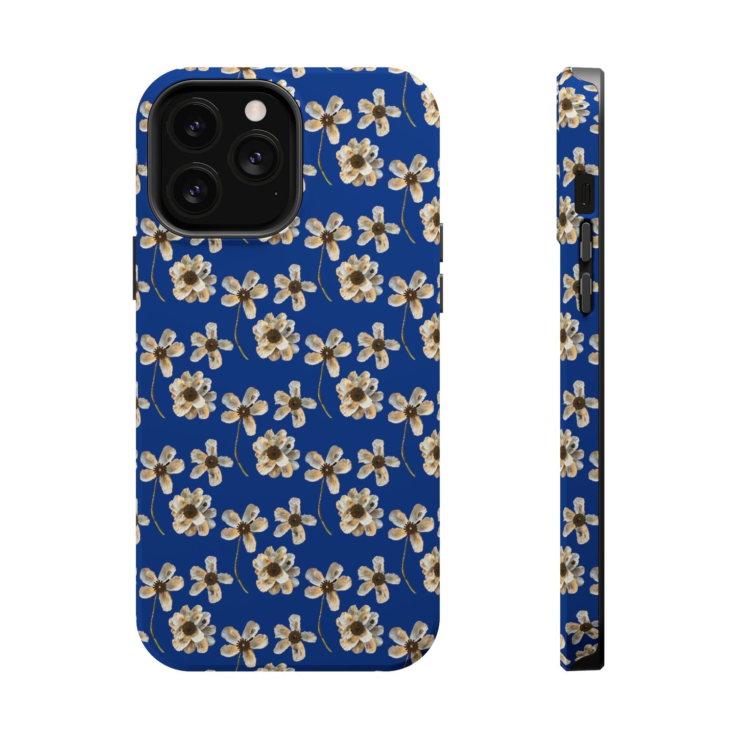 Custom iPhone MagSafe Tough Cases - Whimsy Oyster Petals Blue