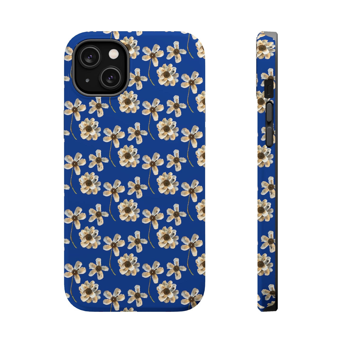 Custom iPhone MagSafe Tough Cases - Whimsy Oyster Petals Blue