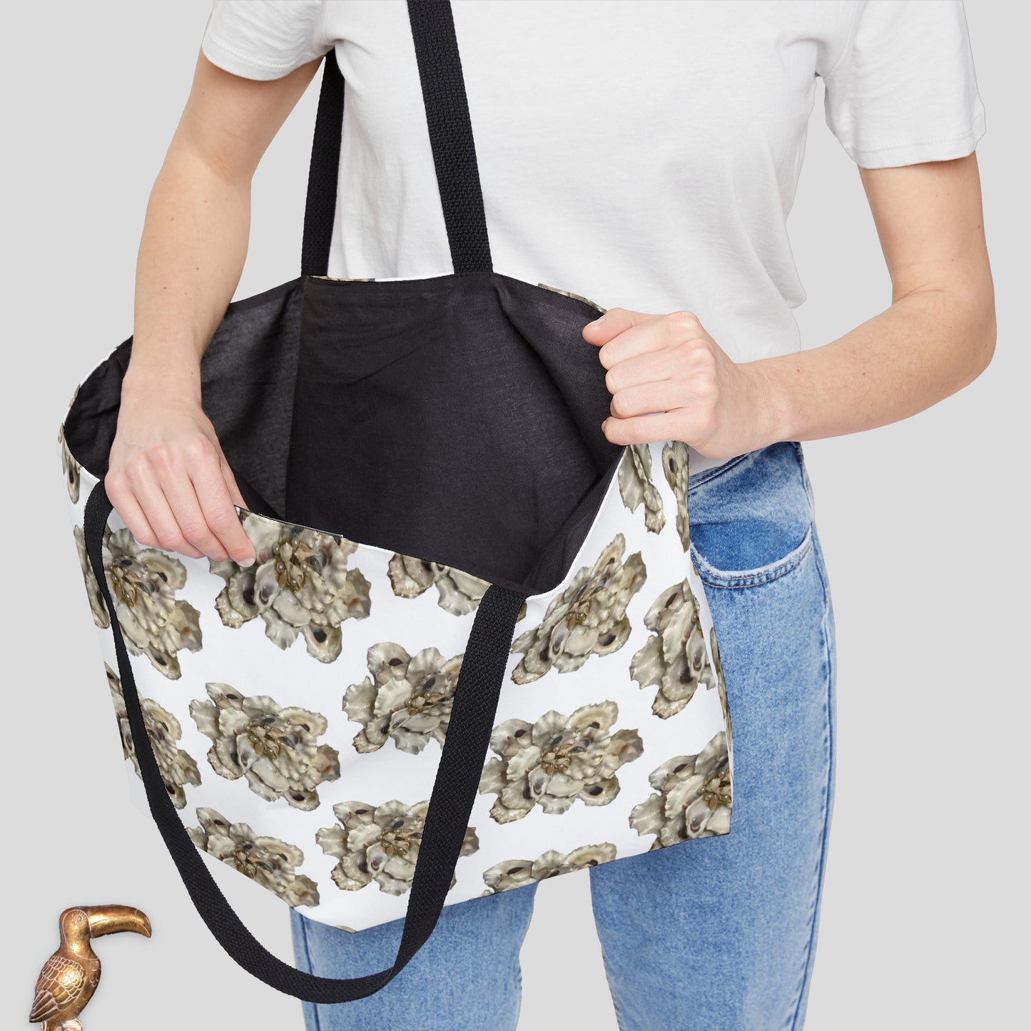 Extra Roomy Coastal Living Oyster Shell Decor Bag: Infuse Your Style with Beach Bliss