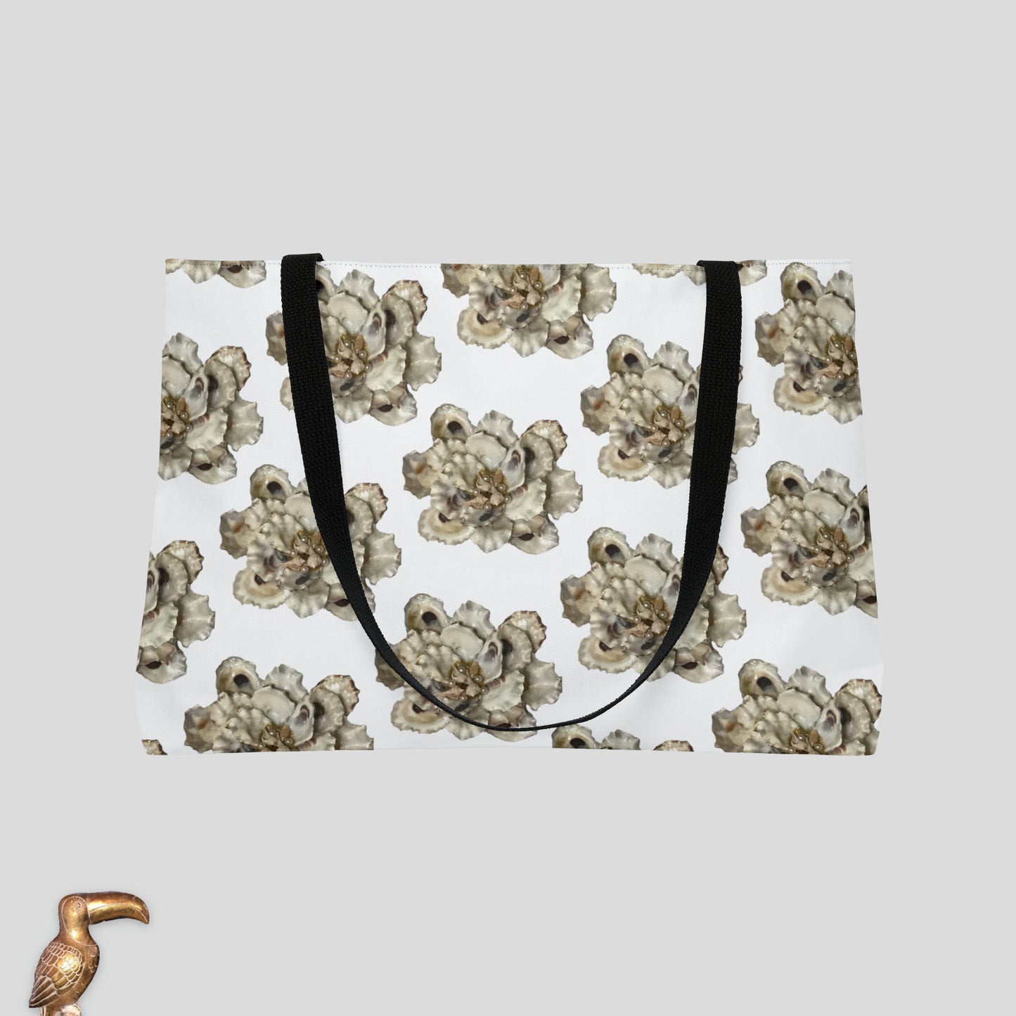 Extra Roomy Tote Bag Artistic Oyster Shell Creations: The Magic of Seashells on Every Tote Bag