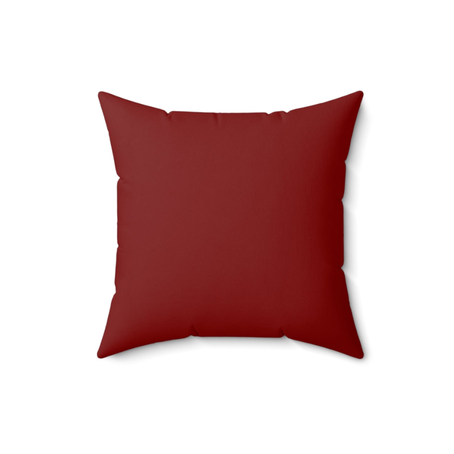 Lux Red Square Pillow one-sided Oyster Shell White and Gold Floral Motif