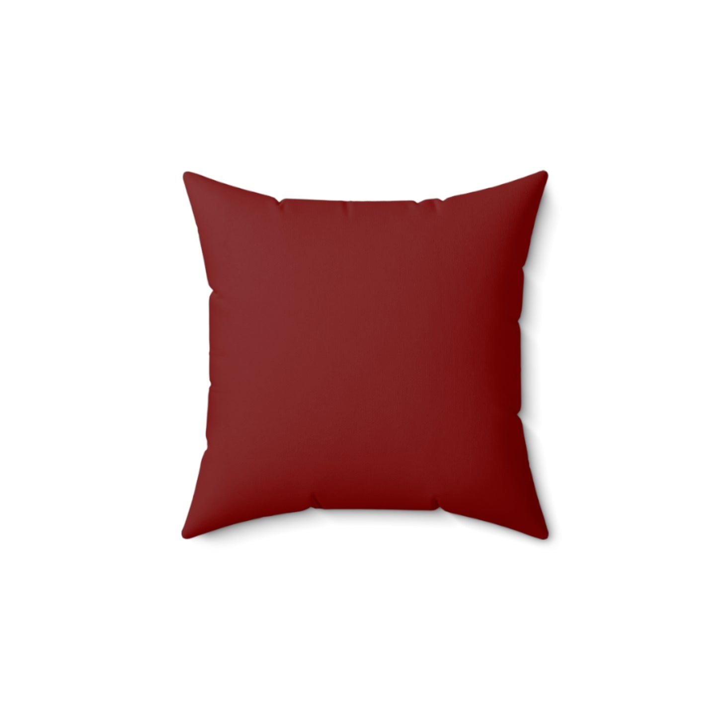 Lux Red Square Pillow one-sided Oyster Shell White and Gold Floral Motif