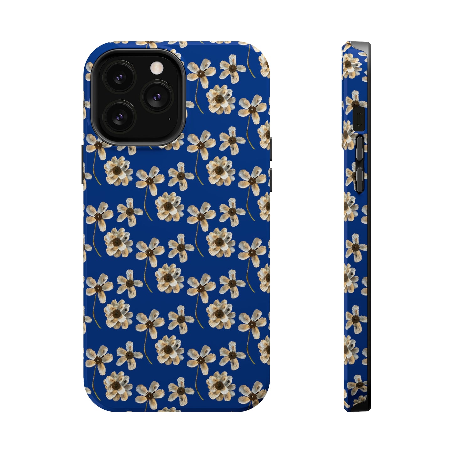 Custom iPhone MagSafe Tough Cases - Whimsy Oyster Petals Blue