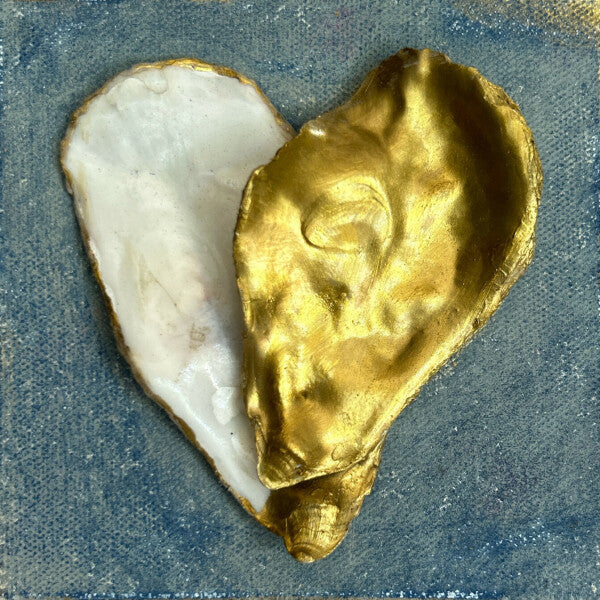 Oyster Shell Heart Canvas