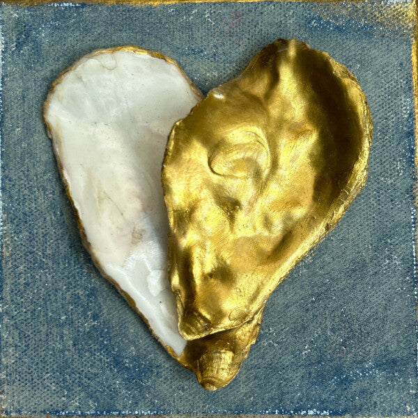 Oyster Shell Heart Canvas