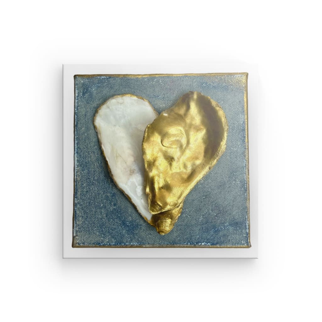 Oyster Shell Heart Canvas