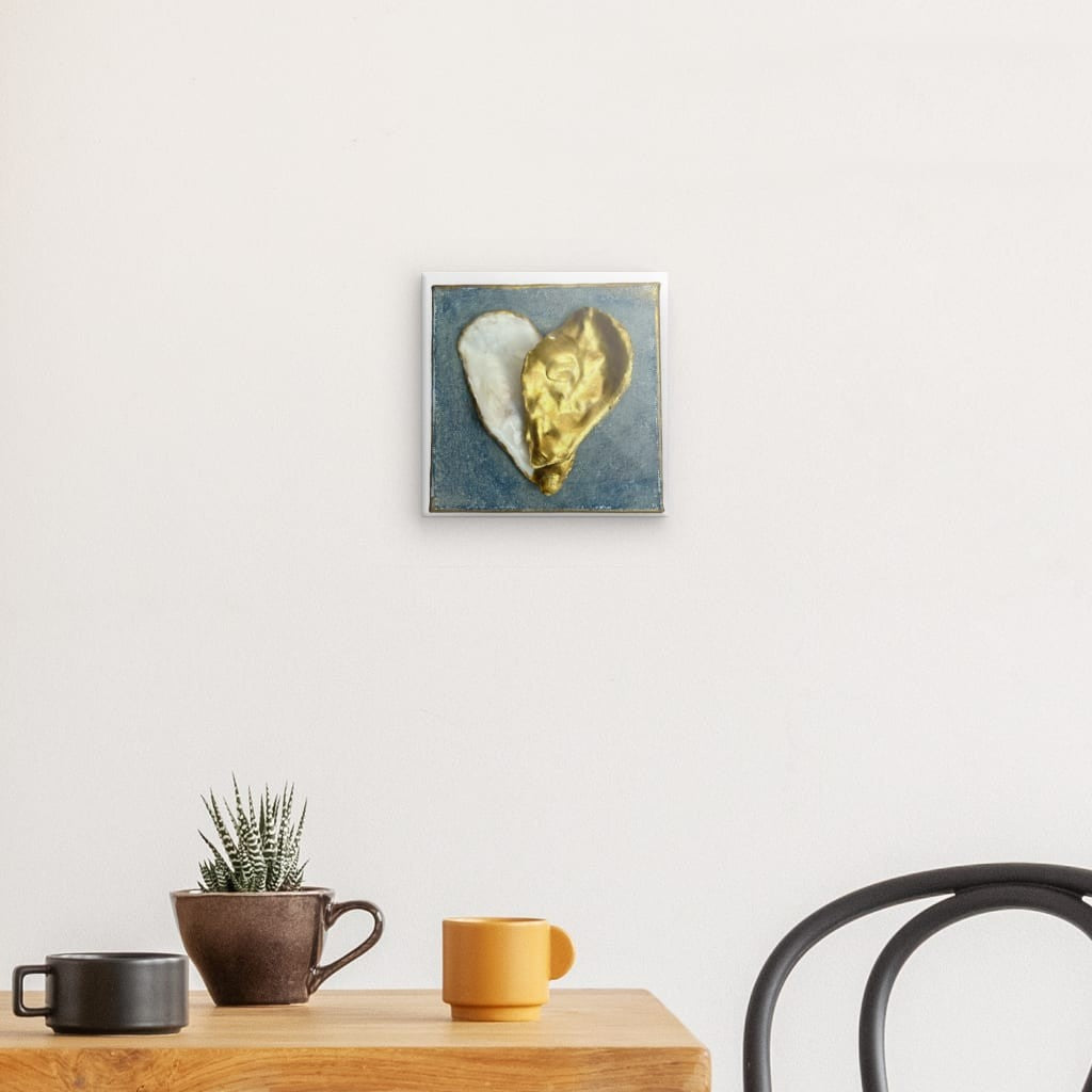 Oyster Shell Heart Canvas